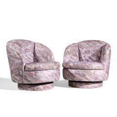 Milo Baughman Milo Baughman for Thayer Coggin Mid Century Swivel Tilt Lounge Chairs Pair - 4448750