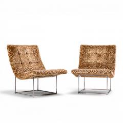 Milo Baughman Milo Baughman for Thayer Coggin Mid Century Thin Line Scoop Chairs Pair - 4637183