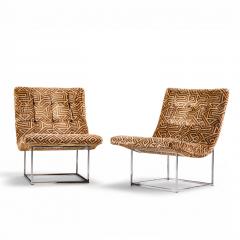 Milo Baughman Milo Baughman for Thayer Coggin Mid Century Thin Line Scoop Chairs Pair - 4637184