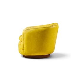 Milo Baughman Milo Baughman for Thayer Coggin Mid Century Tufted Swivel Lounge Chairs Pair - 4714179