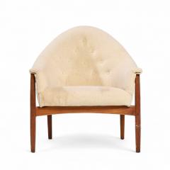 Milo Baughman Milo Baughman for Thayer Coggin Mid Century Walnut Tufted Lounge Chair - 4401641