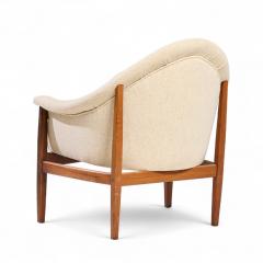 Milo Baughman Milo Baughman for Thayer Coggin Mid Century Walnut Tufted Lounge Chair - 4401642