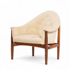 Milo Baughman Milo Baughman for Thayer Coggin Mid Century Walnut Tufted Lounge Chair - 4401643