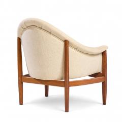 Milo Baughman Milo Baughman for Thayer Coggin Mid Century Walnut Tufted Lounge Chair - 4401646