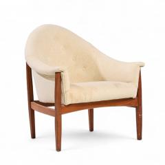 Milo Baughman Milo Baughman for Thayer Coggin Mid Century Walnut Tufted Lounge Chair - 4402086