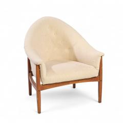 Milo Baughman Milo Baughman for Thayer Coggin Mid Century Walnut Tufted Lounge Chairs Pair - 4401100