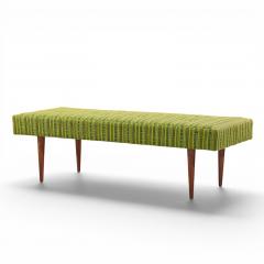 Milo Baughman Milo Baughman for Thayer Coggin Mid Century Walnut Upholstered Bench - 4570248