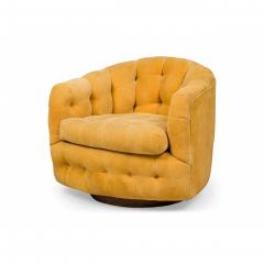 Milo Baughman Milo Baughman for Thayer Coggin Mid Century Yellow Tufted Velour Horseshoe Form - 4700396