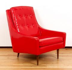 Milo Baughman Milo Baughman for Thayer Coggin Red Vinyl Lounge Chair - 1951556
