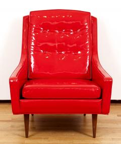 Milo Baughman Milo Baughman for Thayer Coggin Red Vinyl Lounge Chair - 1951557