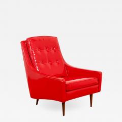 Milo Baughman Milo Baughman for Thayer Coggin Red Vinyl Lounge Chair - 1953242
