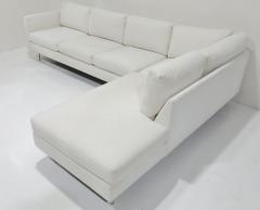 Milo Baughman Milo Baughman for Thayer Coggin Sectional in White Woven Upholstery - 3910681