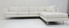 Milo Baughman Milo Baughman for Thayer Coggin Sectional in White Woven Upholstery - 3910684