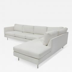 Milo Baughman Milo Baughman for Thayer Coggin Sectional in White Woven Upholstery - 3912134