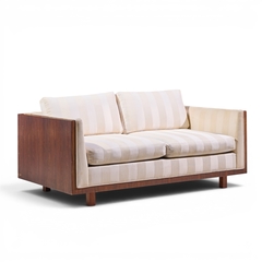 Milo Baughman Milo Baughman for Thayer Coggin Style Mid Century Rosewood Case Loveseat Sofa - 4708081
