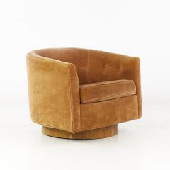 Milo Baughman Milo Baughman for Thayer Coggin Walnut Tilt Swivel Barrel Lounge Chair - 4410621
