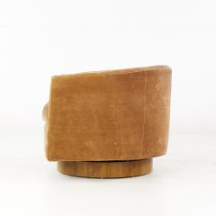 Milo Baughman Milo Baughman for Thayer Coggin Walnut Tilt Swivel Barrel Lounge Chair - 4410624