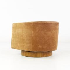 Milo Baughman Milo Baughman for Thayer Coggin Walnut Tilt Swivel Barrel Lounge Chair - 4410625