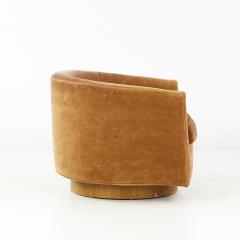 Milo Baughman Milo Baughman for Thayer Coggin Walnut Tilt Swivel Barrel Lounge Chair - 4410627