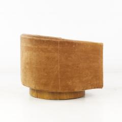 Milo Baughman Milo Baughman for Thayer Coggin Walnut Tilt Swivel Barrel Lounge Chair - 4410628