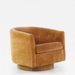 Milo Baughman Milo Baughman for Thayer Coggin Walnut Tilt Swivel Barrel Lounge Chair - 4412188