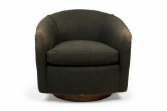 Milo Baughman Milo Baughman for Thayer CogginBlack and Rosewood Wrapped Horseshoe Armchair - 2791931