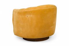 Milo Baughman Milo Baughman for Thayer CogginYellow Tufted Velour Horseshoe Form Armchair - 2791942