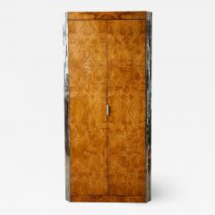 Milo Baughman Milo Bauman Mirrored Burlwood Cabinet - 2317249