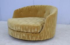 Milo Baughman Milo Buaghman For Thayer Coggin Large Swivel Lounge Chair With Mohair Fabric - 3727976