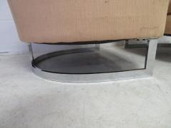 Milo Baughman Nice Pair of Milo Baughman Style Chrome Base Barrel Back Chairs - 1228946
