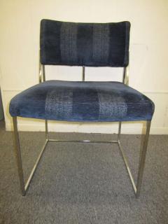 Milo Baughman Outstanding Set of Six Milo Baughman Chrome Dining Chairs Mid Century Modern - 1200529