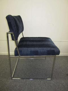 Milo Baughman Outstanding Set of Six Milo Baughman Chrome Dining Chairs Mid Century Modern - 1200532