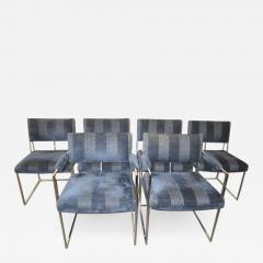 Milo Baughman Outstanding Set of Six Milo Baughman Chrome Dining Chairs Mid Century Modern - 1201598