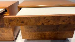 Milo Baughman Pair American Modern Burlwood Night Tables Milo Baughman - 4757546