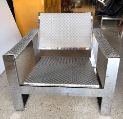 Milo Baughman Pair Of American Modern Chrome and Fabric Lounge chairs Milo Baughman - 4645055