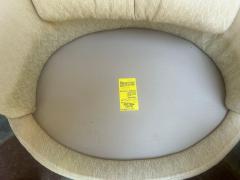 Milo Baughman Pair XL Milo Baughman Swivel Barrel Back Lounge Chair Mid Century Modern - 4637447
