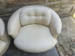 Milo Baughman Pair XL Milo Baughman Swivel Barrel Back Lounge Chair Mid Century Modern - 4637462