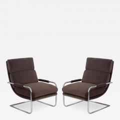 Milo Baughman Pair of Cantilevered Lounge Chairs by Milo Baughman - 163502