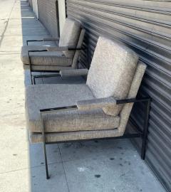 Milo Baughman Pair of Flat Bar Arm Chairs by Milo Baughman - 2767355