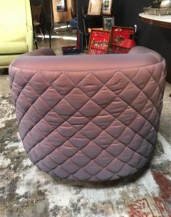 Milo Baughman Pair of Mid Century Modern Milo Baughman style Swivel Club Chairs Platform Base  - 1801094