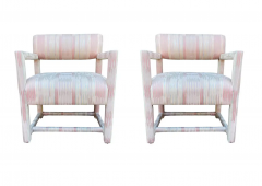 Milo Baughman Pair of Mid Century Modern Parsons Armchair Lounge Chairs after Milo Baughman - 2846157