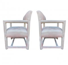 Milo Baughman Pair of Mid Century Modern Parsons Armchair Lounge Chairs after Milo Baughman - 2846206