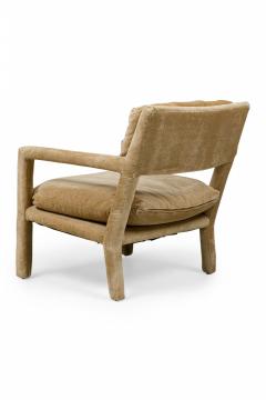 Milo Baughman Pair of Milo Baughman Mid Century American Modern Upholstered Parsons Armchairs - 4273891
