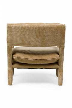 Milo Baughman Pair of Milo Baughman Mid Century American Modern Upholstered Parsons Armchairs - 4273892