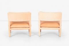Milo Baughman Pair of Milo Baughman Parsons Style Lounge Pull Up Chairs - 2782742