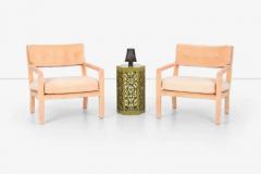 Milo Baughman Pair of Milo Baughman Parsons Style Lounge Pull Up Chairs - 2782874