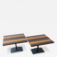 Milo Baughman Pair of Milo Baughman Striped End Tables for Directional - 3857940