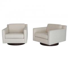 Milo Baughman Pair of Milo Baughman Style Swivel Chairs - 4481792