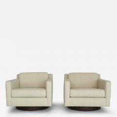 Milo Baughman Pair of Milo Baughman Style Swivel Chairs - 4483798