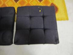 Milo Baughman Pair of Milo Baughman Style Tufted Chrome Stools Mid century Modern - 1234288